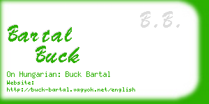 bartal buck business card